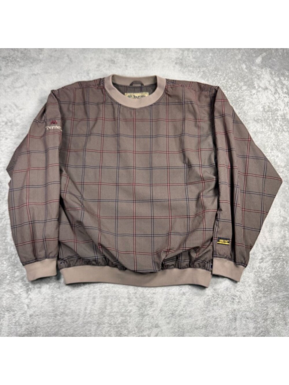 Tourney Gore-Tex Plaid Houndstooth Windbreaker Mens Medium Waterproof Windproof